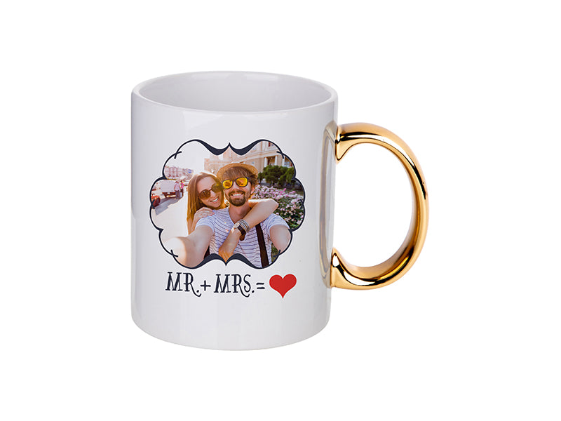 Create Your Own Gold Handle 11oz Coffee Mug