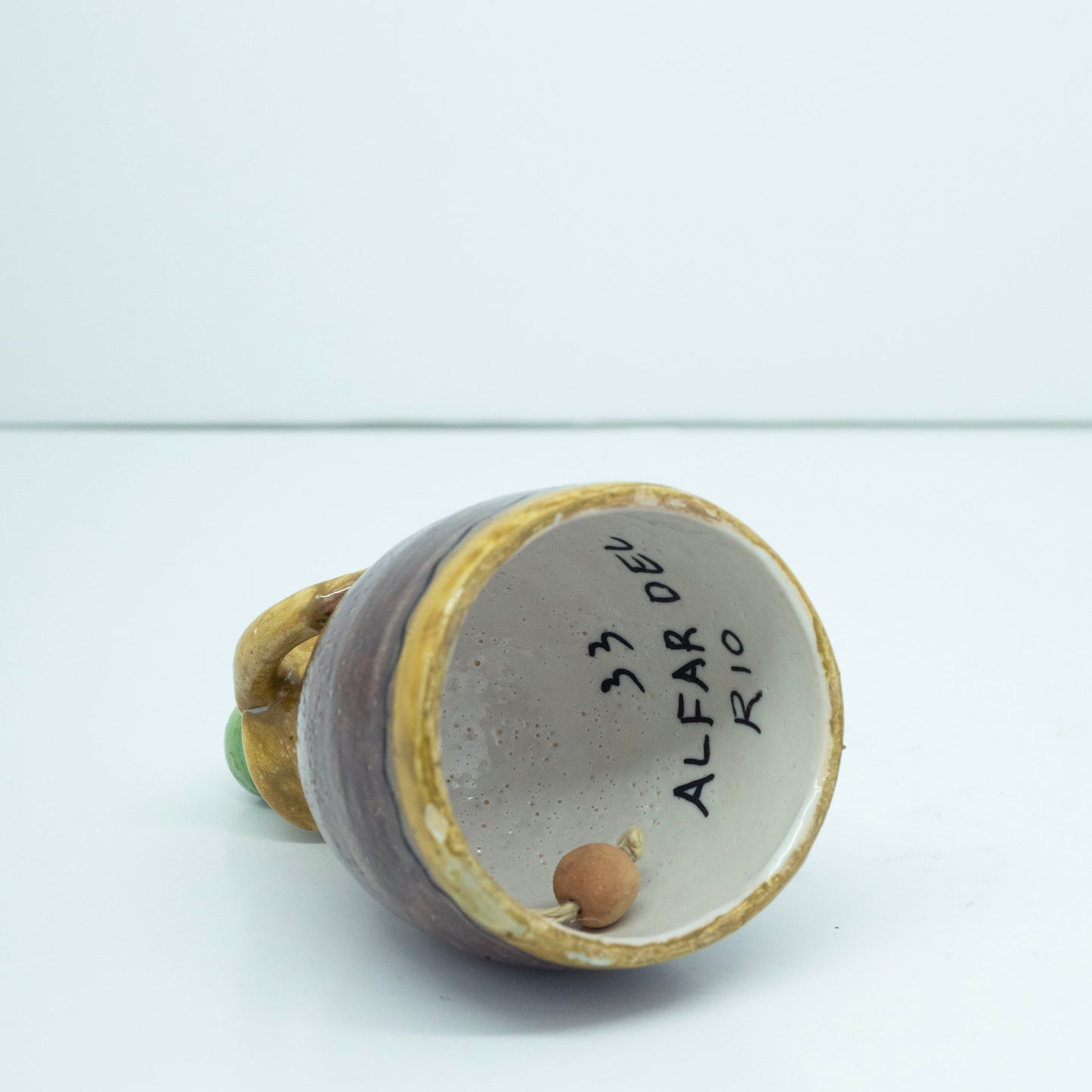 Alfar del Río Folk Art Pottery Woman Bell