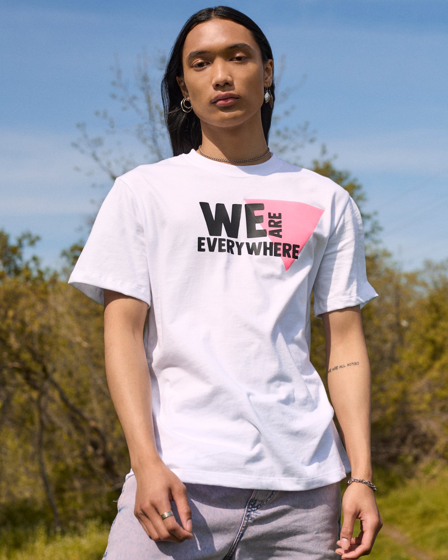 We Are Everywhere White 100% Organic Cotton Classic Fit Tee