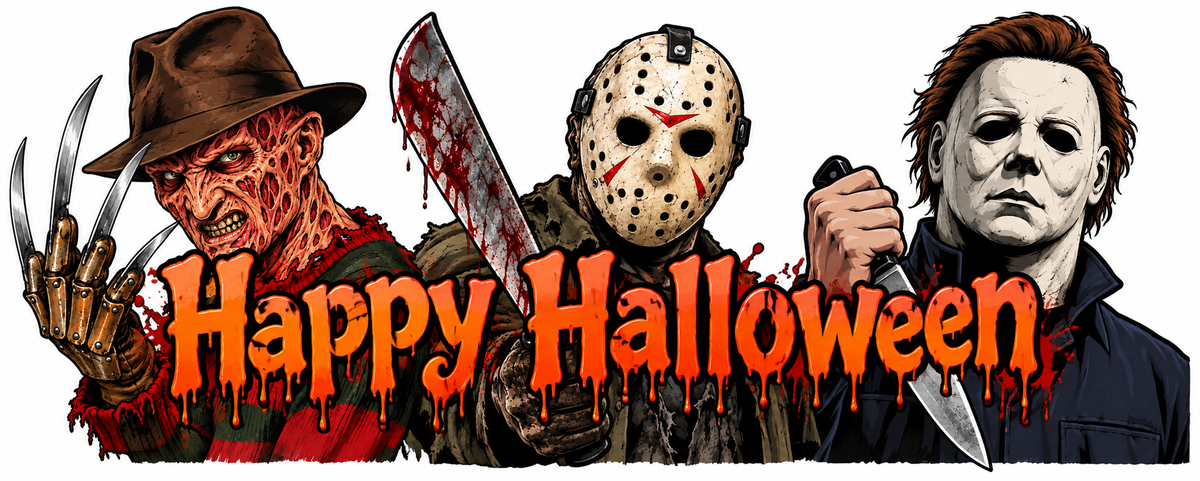 Retro Throwback Halloween Die-Cut Laminated Wall Decor
