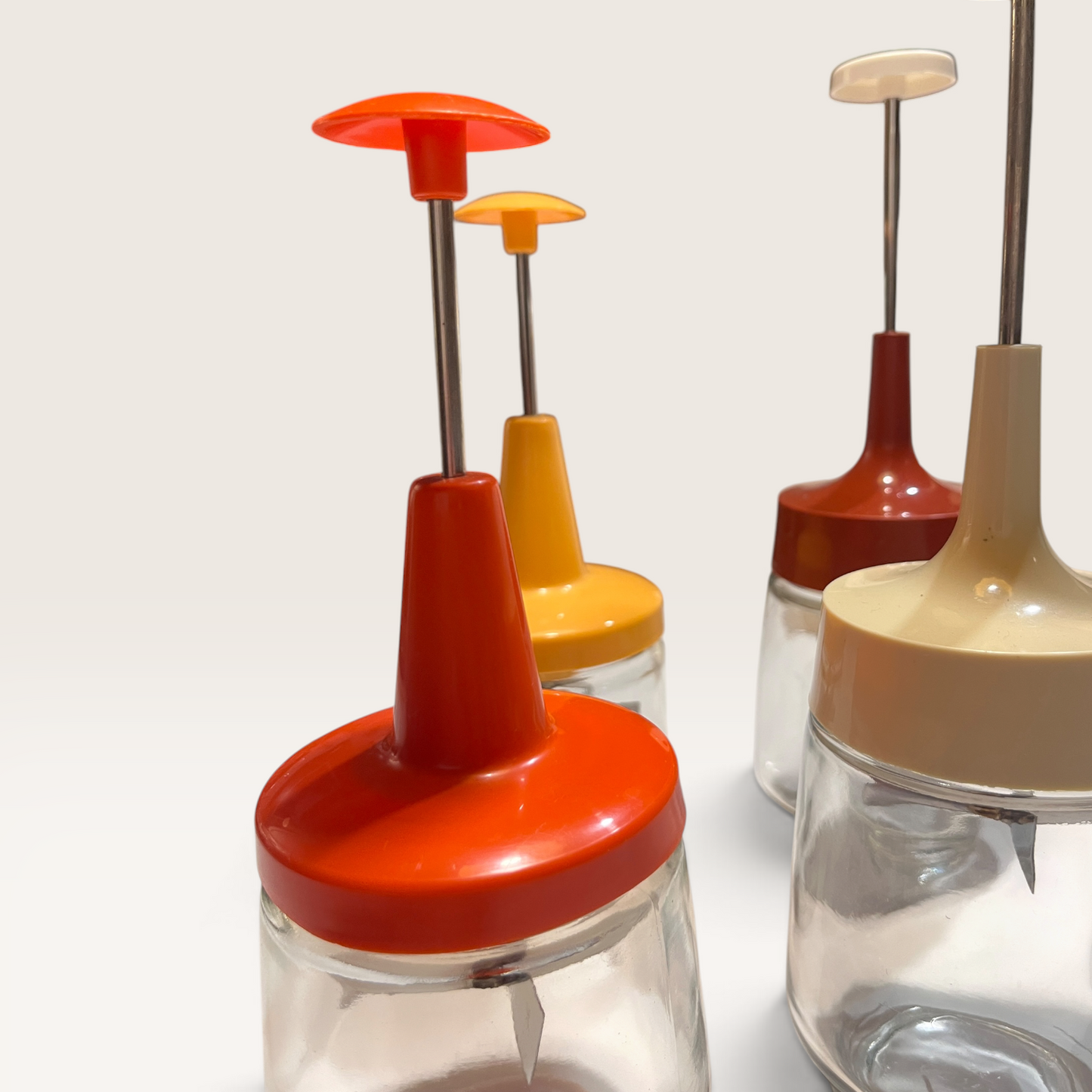 Vintage Push-Down Glass Jar Food Chopper (SlapChop)