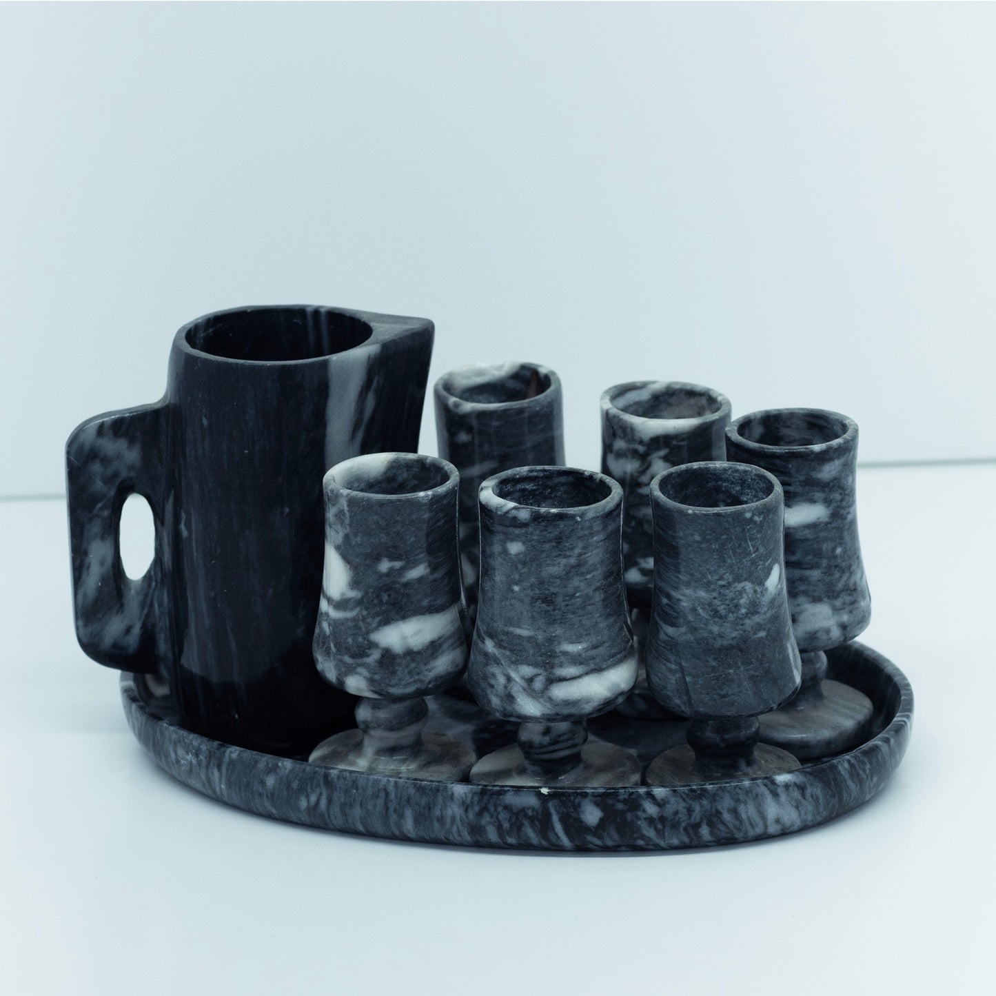 Marble Onyx Shot Glass Set - Vintage