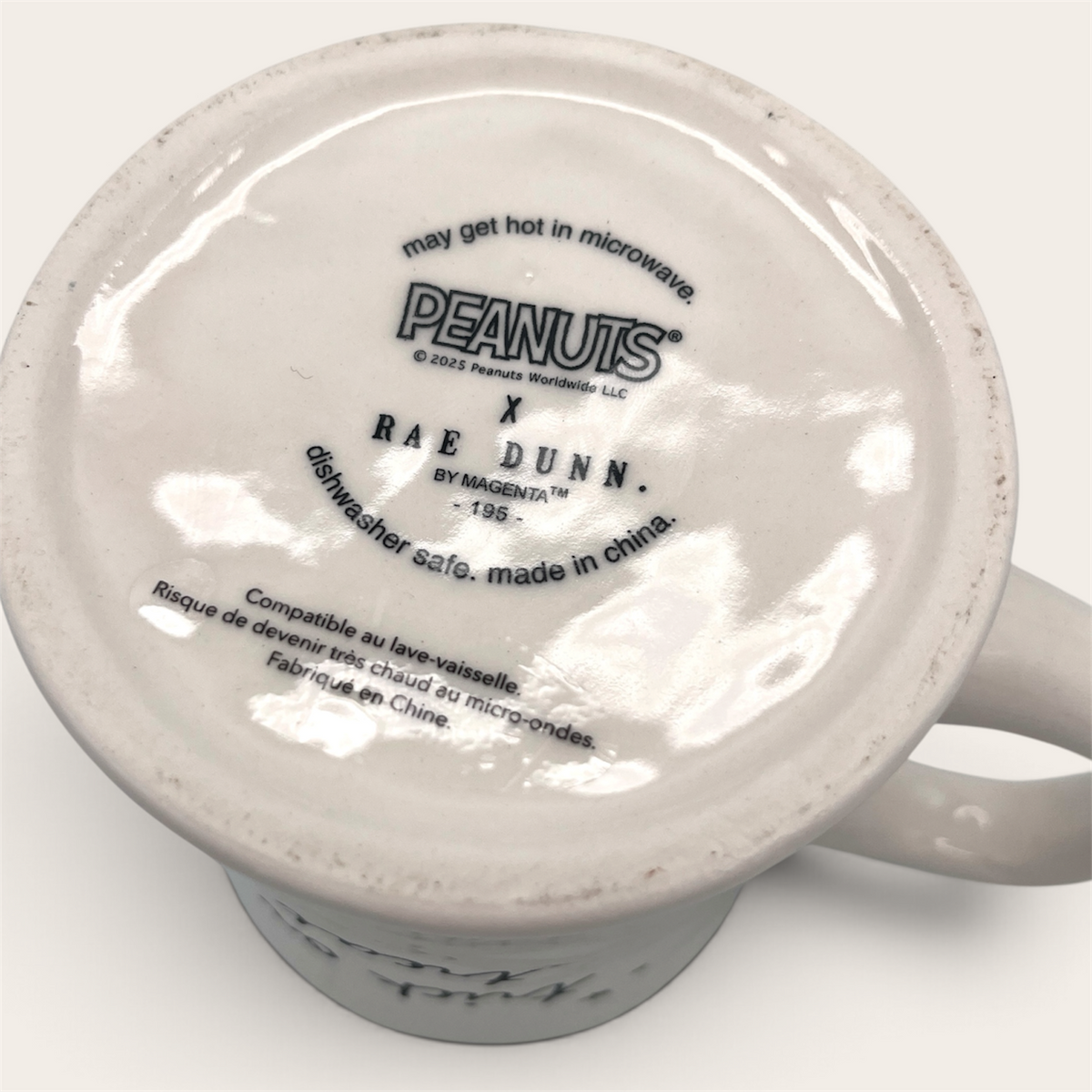 Peanuts Halloween mug base markings
