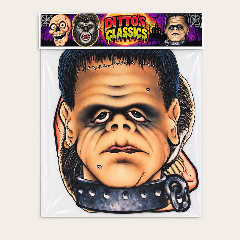Retro Throwback Halloween Die-Cut Laminated Wall Decor