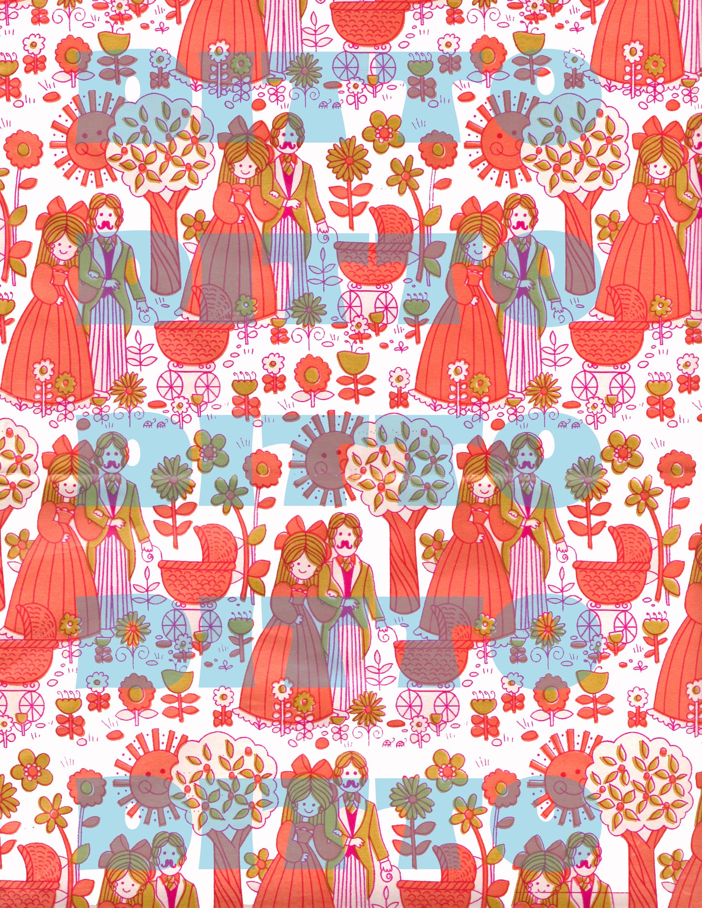 Vintage Reprint Wrapping Sheets