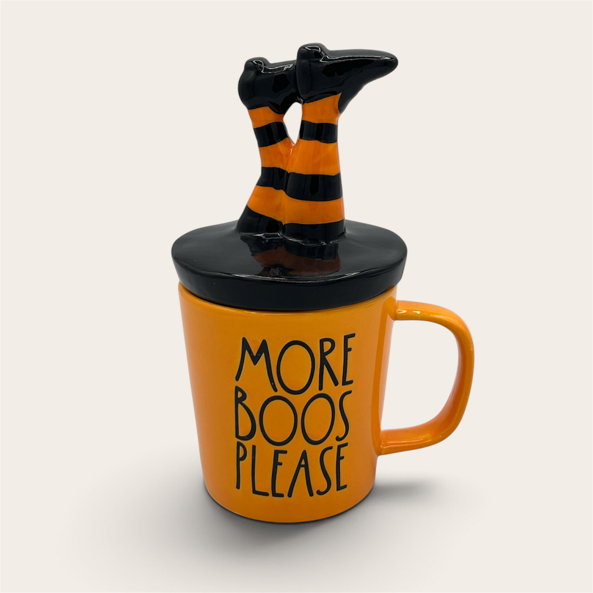More Boos Please Halloween Mug with Witch Lid