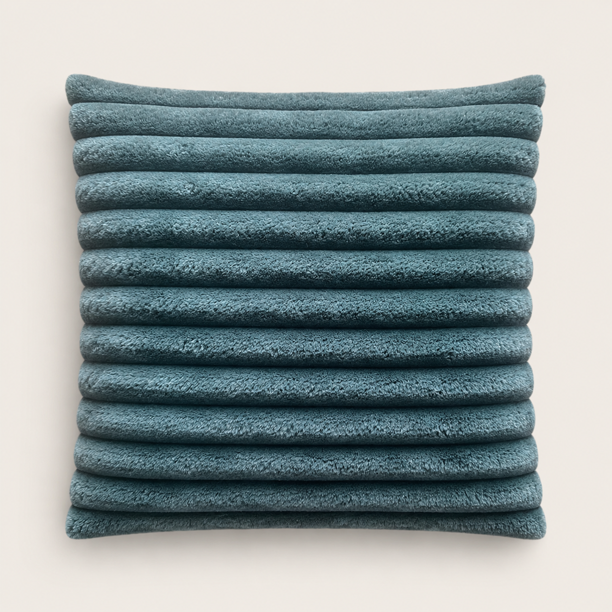Ribbed Pewter Green Soft Pillow (Includes Pillow Insert)