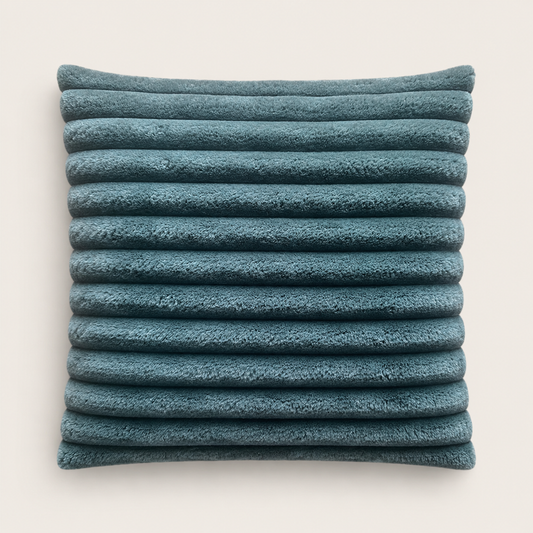 Ribbed Pewter Green Soft Pillow (Includes Pillow Insert)