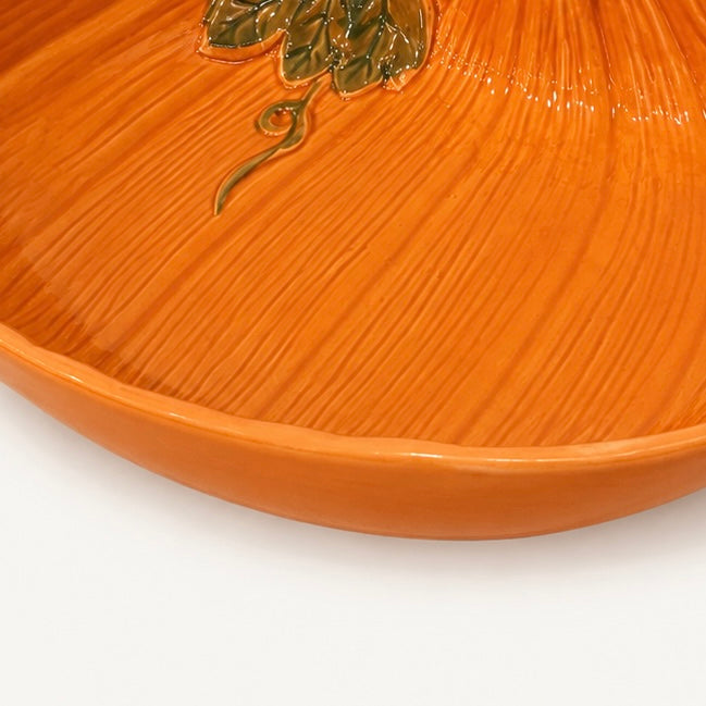 Ceramic Pumpkin Serving Dish