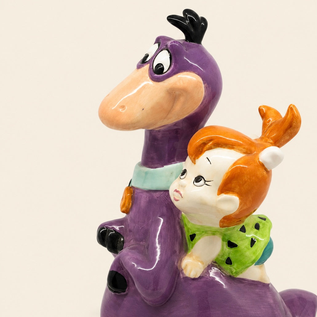 Flintstones Dino and Pebbles Cookie Jar - Vintage - Original Box