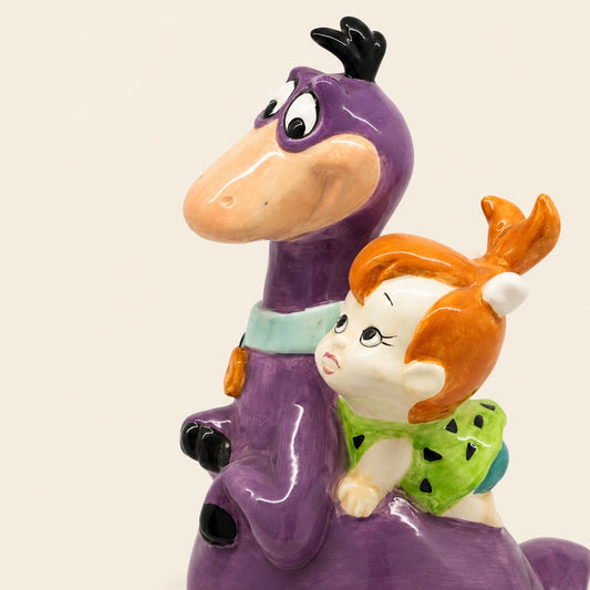 Flintstones Dino and Pebbles Cookie Jar - Vintage - Original Box