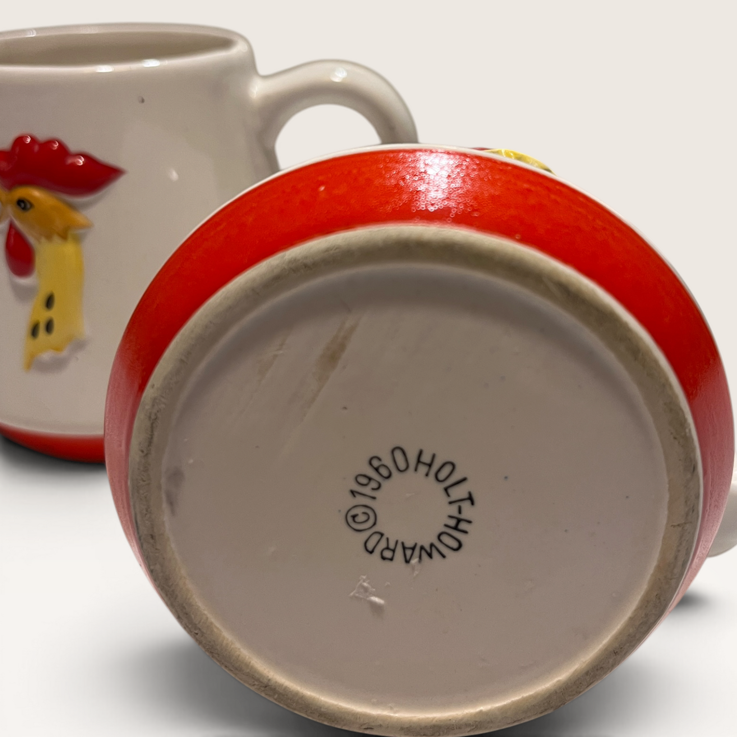 Holt Howard Rooster Mugs (set of 2)