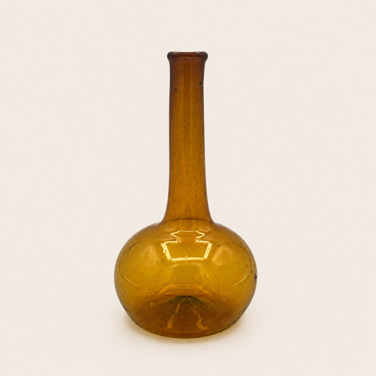 Vintage Amber Glass Vase