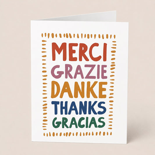 Thanks-Merci-Grazie-Gracias-Danke Card - Thank you