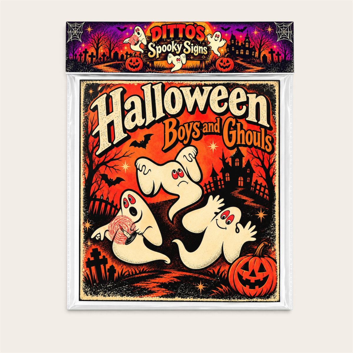 Halloween Boys and Ghouls – Die Cut Laminated Window Cut Out
