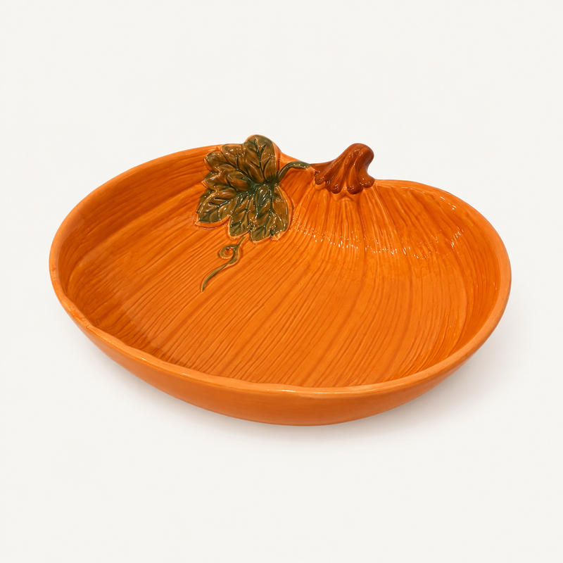 Ceramic Pumpkin Serving Dish