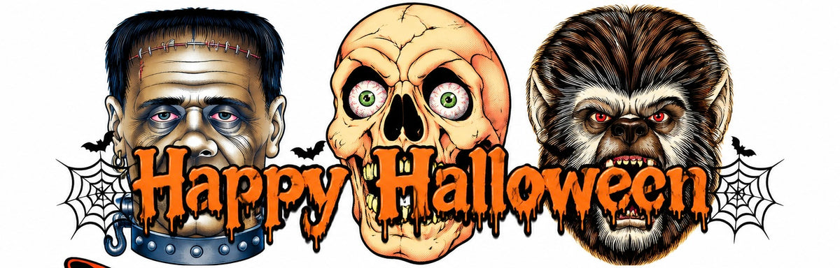 Retro Throwback Halloween Die-Cut Laminated Wall Decor