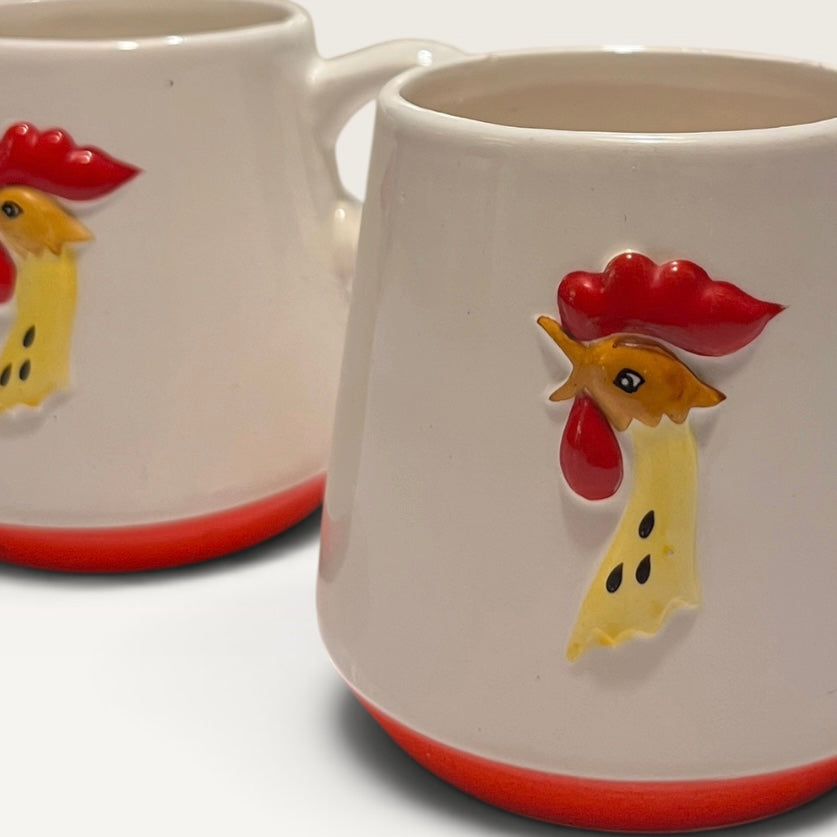 Holt Howard Rooster Mugs (set of 2)