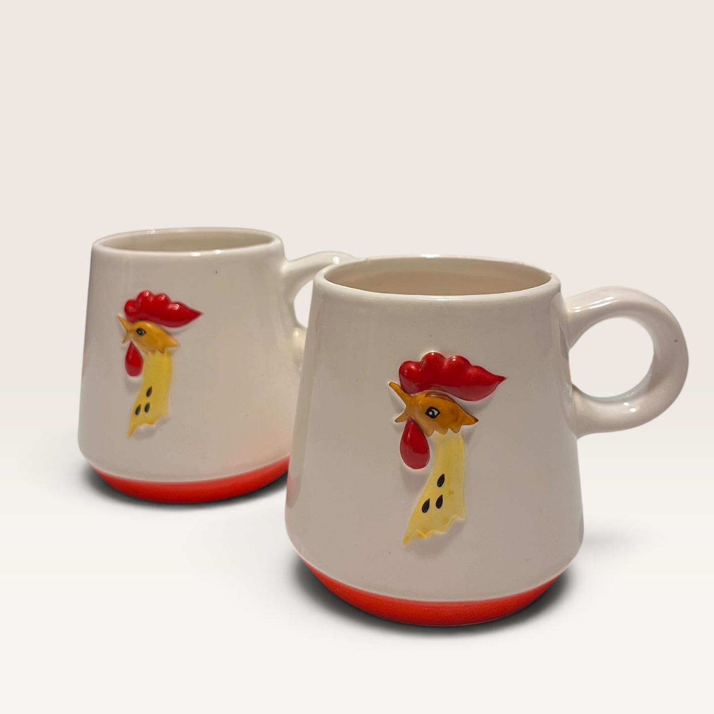 Holt Howard Rooster Mugs (set of 2)