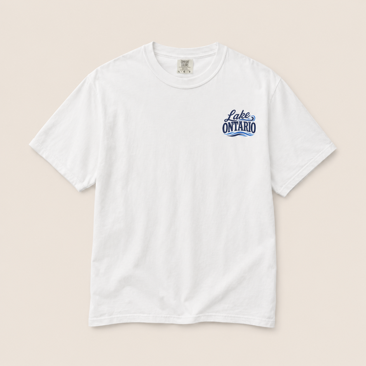 Lake Ontario Now And Forever Tee - front flat lay