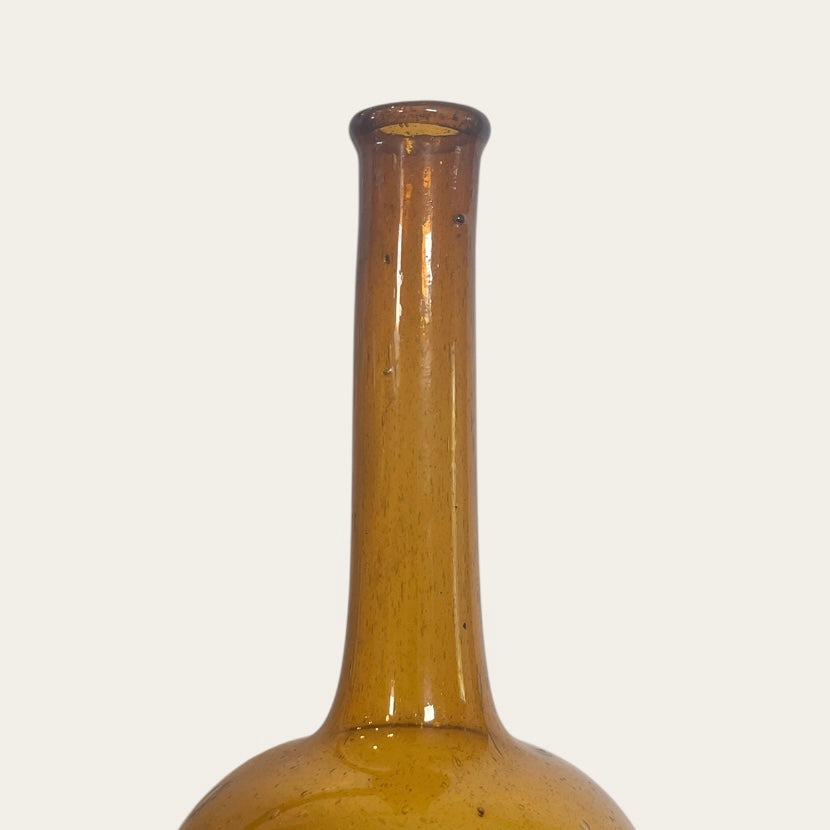 Vintage Amber Glass Vase