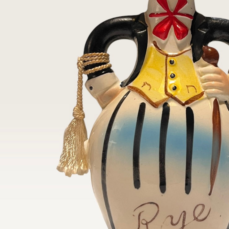 Vintage Rye Whiskey Ceramic Bottle – Character Decanter