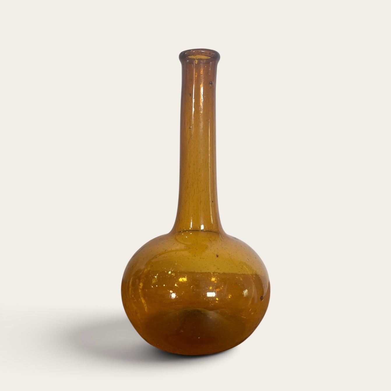 Vintage Amber Glass Vase