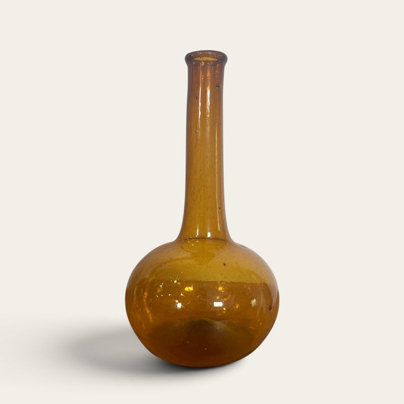 Vintage Amber Glass Vase