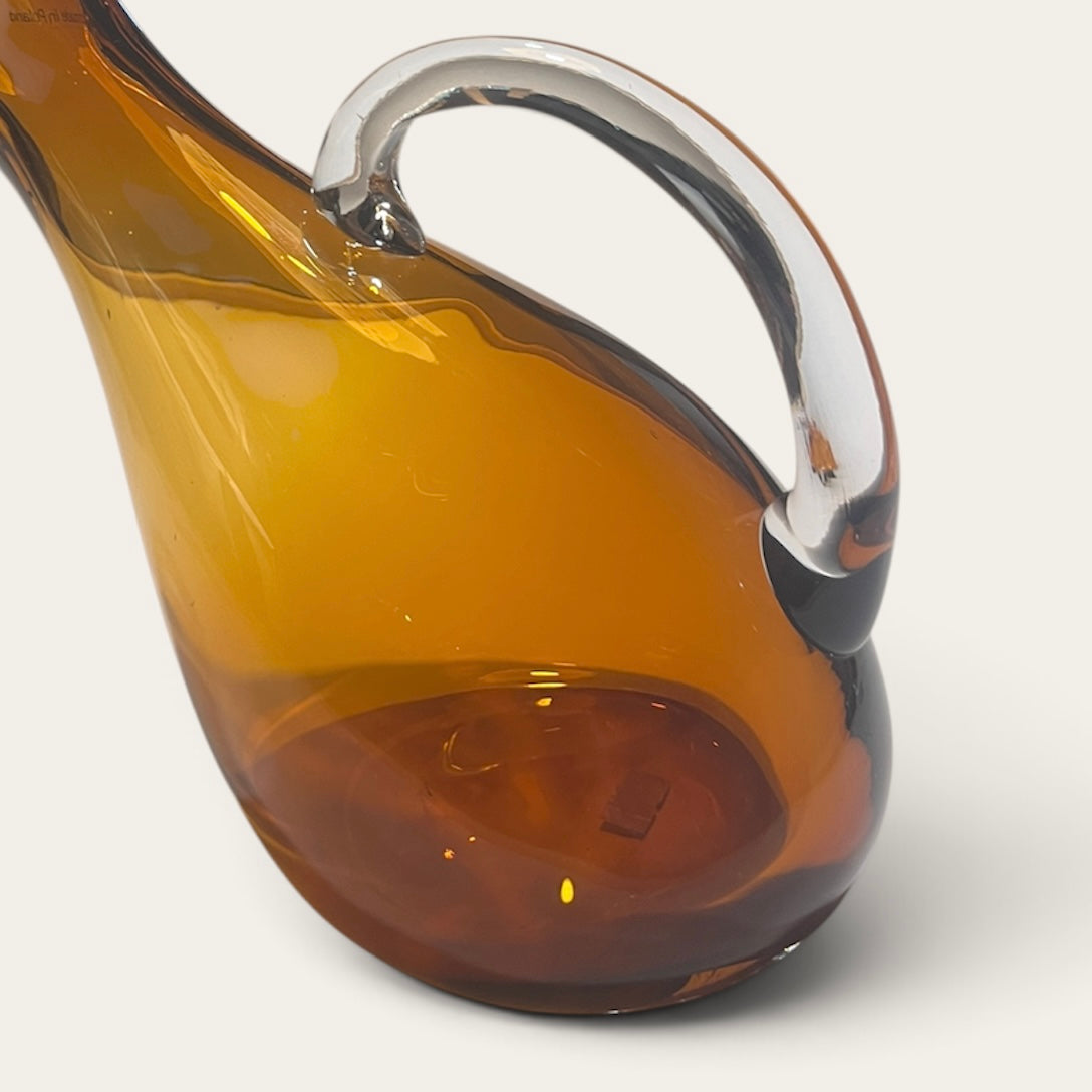 Vintage Amber Glass Pitcher/Decanter