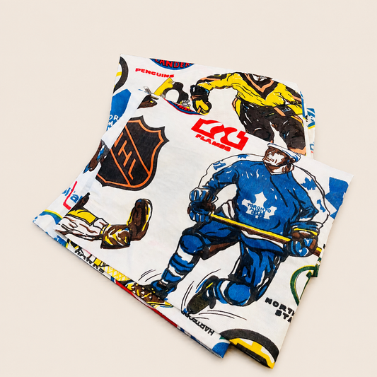 Vintage 1970's NHL Hockey Curtains (2 panels)