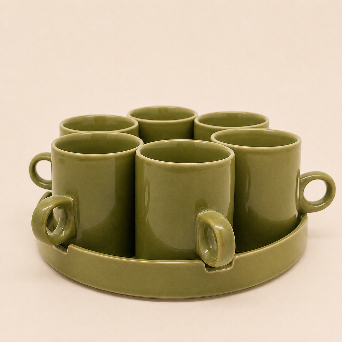 Vintage 6 Coffee Cup Set