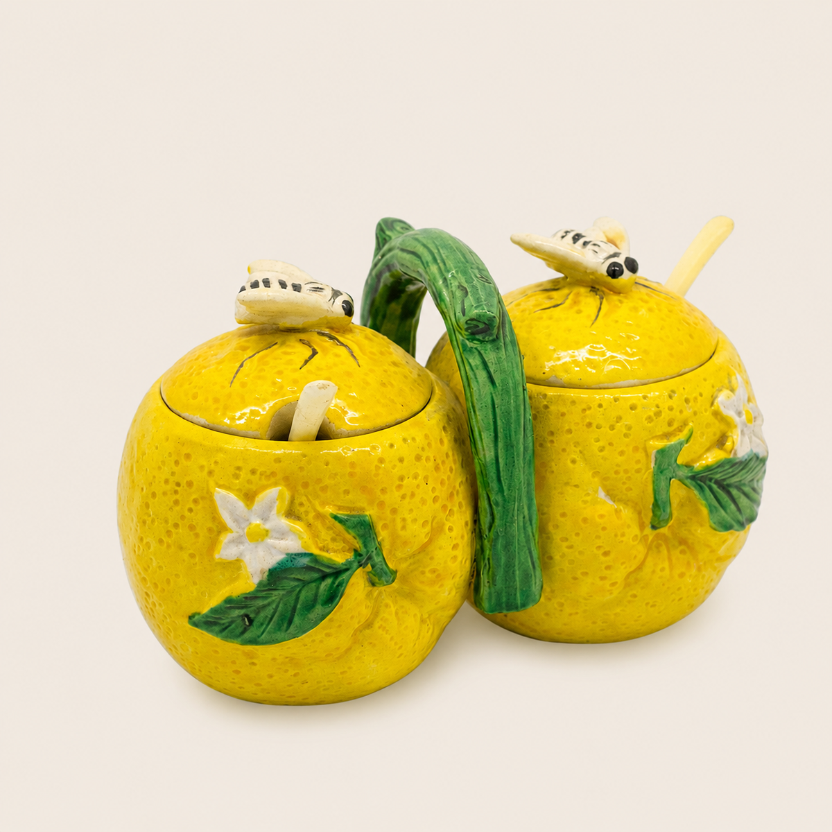 Kitsch Lemon Bee Sugar and Cream Bowl - ESD Japan