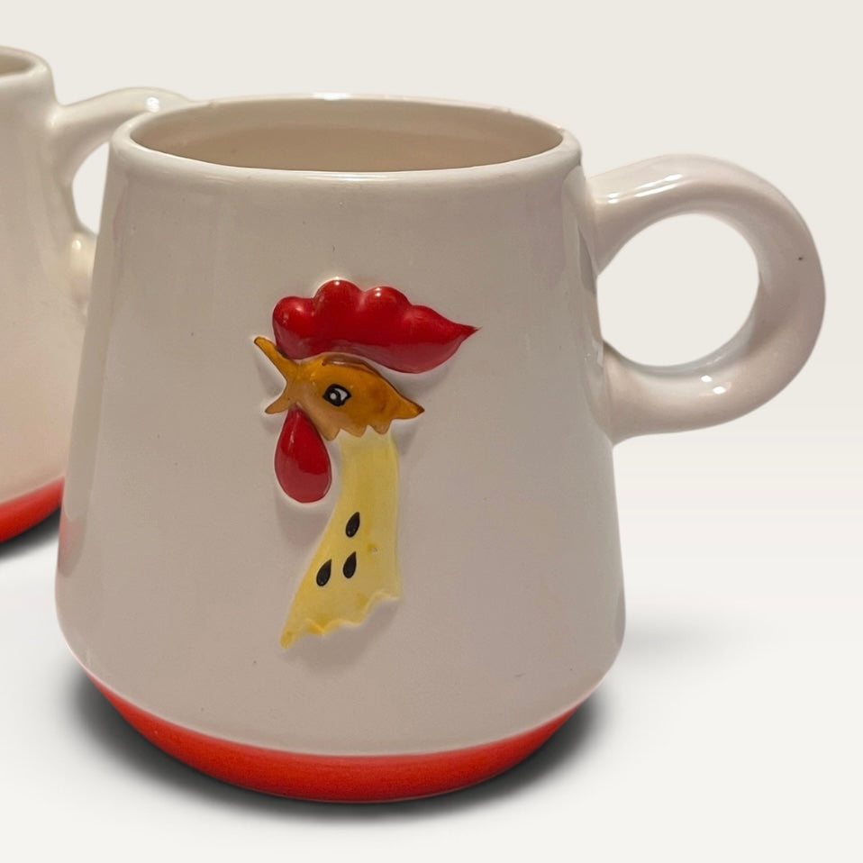 Holt Howard Rooster Mugs (set of 2)