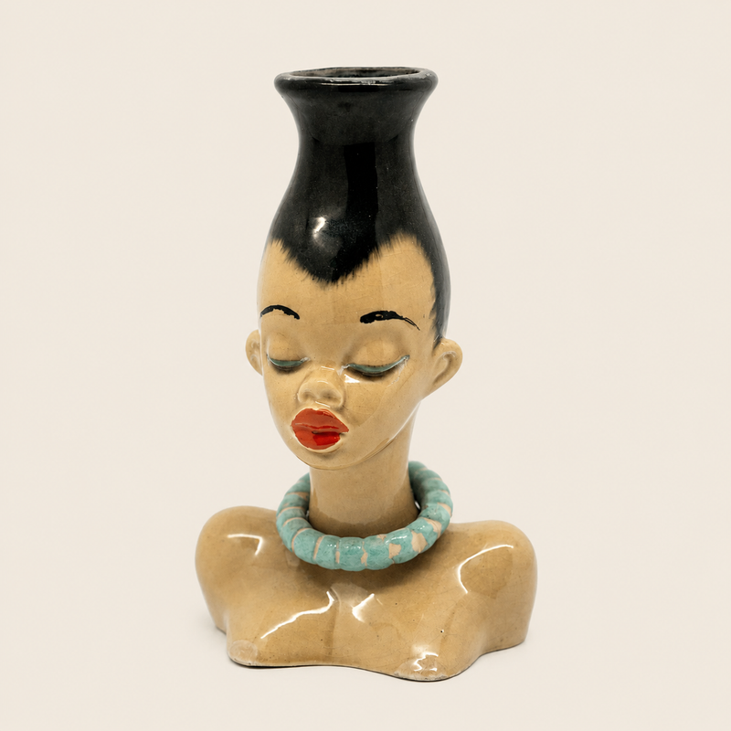 Dorothy Kindell Tribal Girl Head Vase