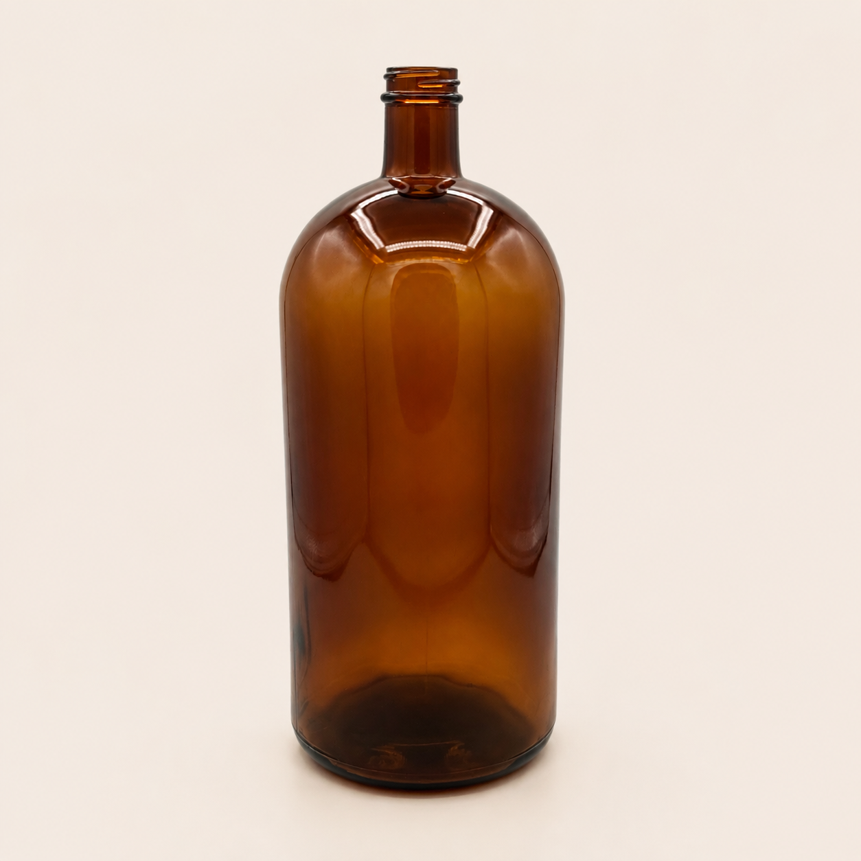 32 oz Amber Glass Boston Round Bottle