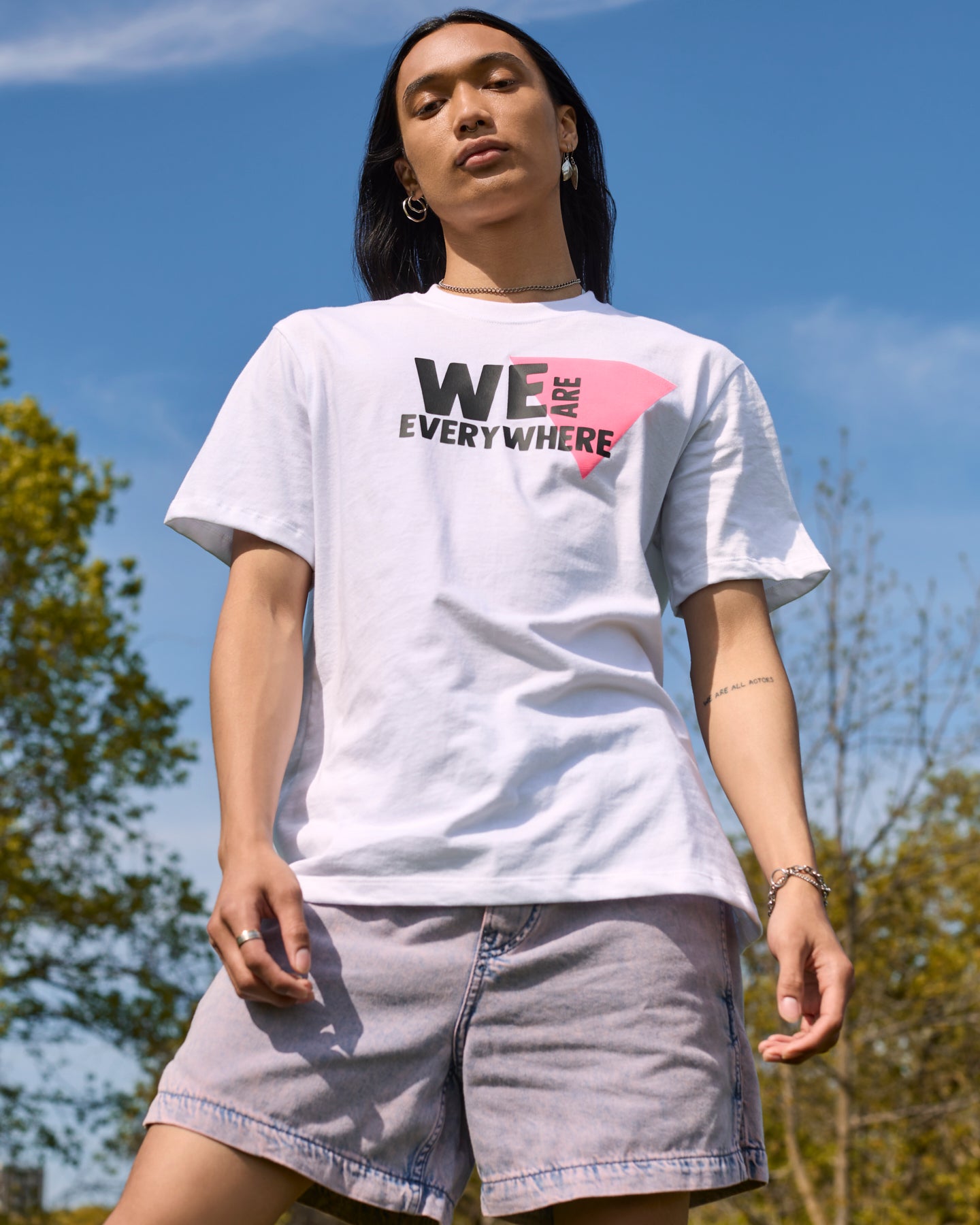 We Are Everywhere White 100% Organic Cotton Classic Fit Tee