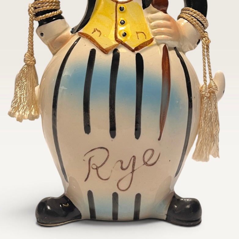 Vintage Rye Whiskey Ceramic Bottle – Character Decanter