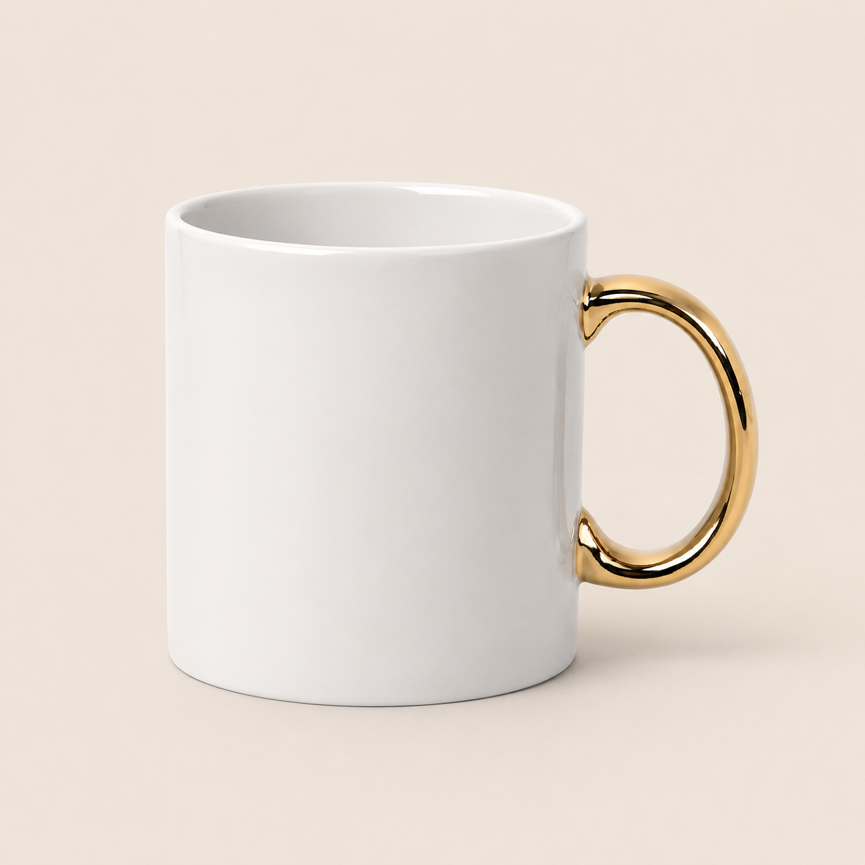 Custom Gold Handle 11oz Coffee Mug