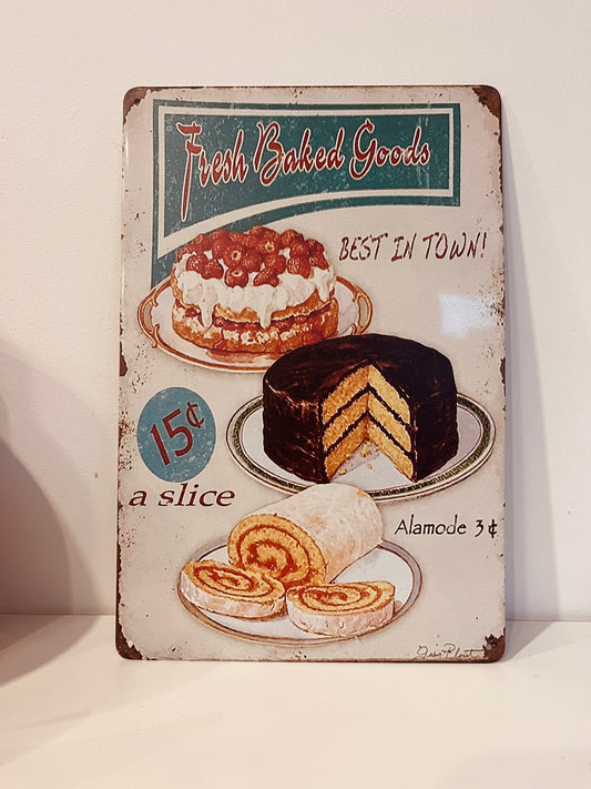 Vintage Style Metal Bakery Signs