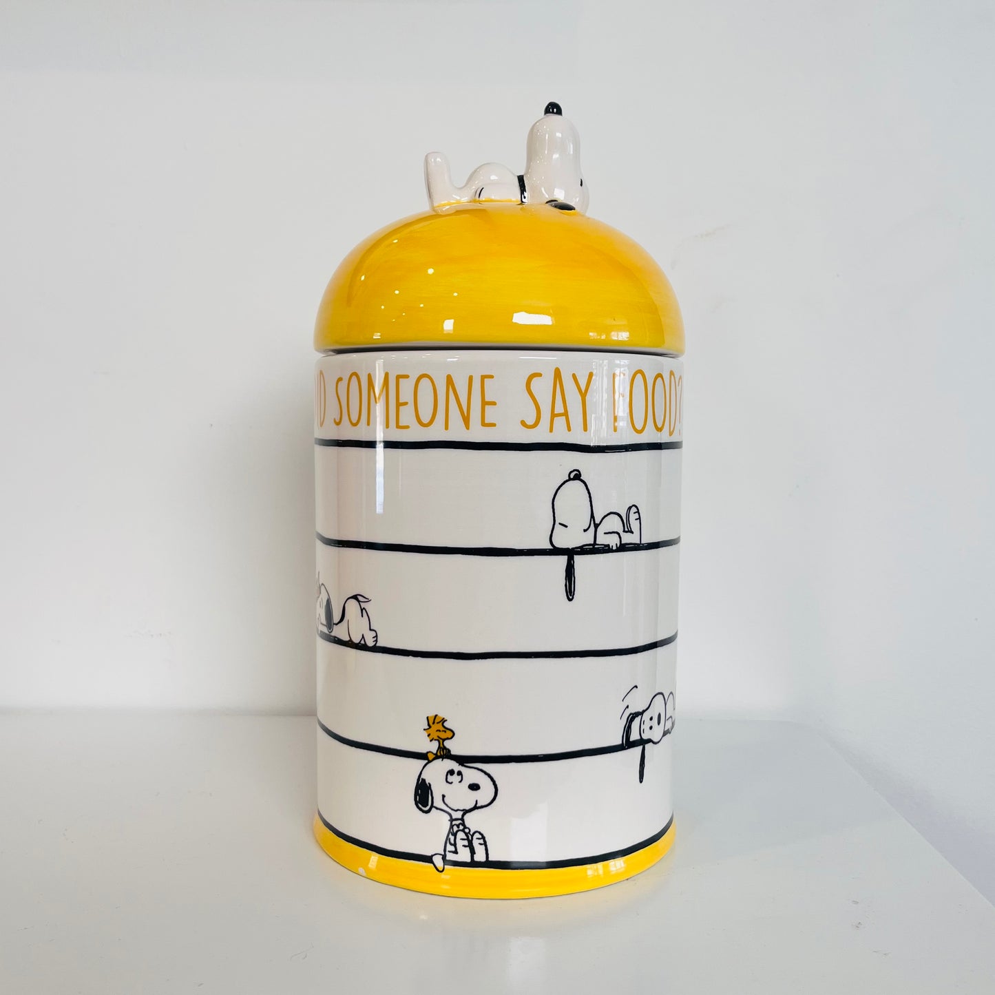 Snoopy “Did Someone Say Food?” Cookie Jar