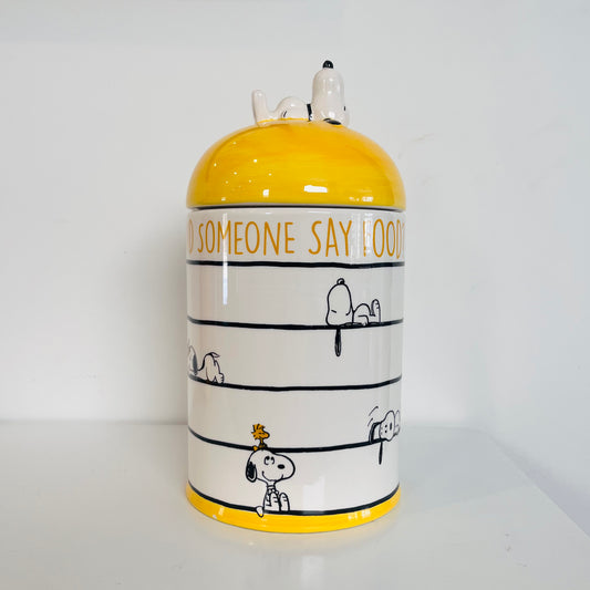 Snoopy “Did Someone Say Food?” Cookie Jar
