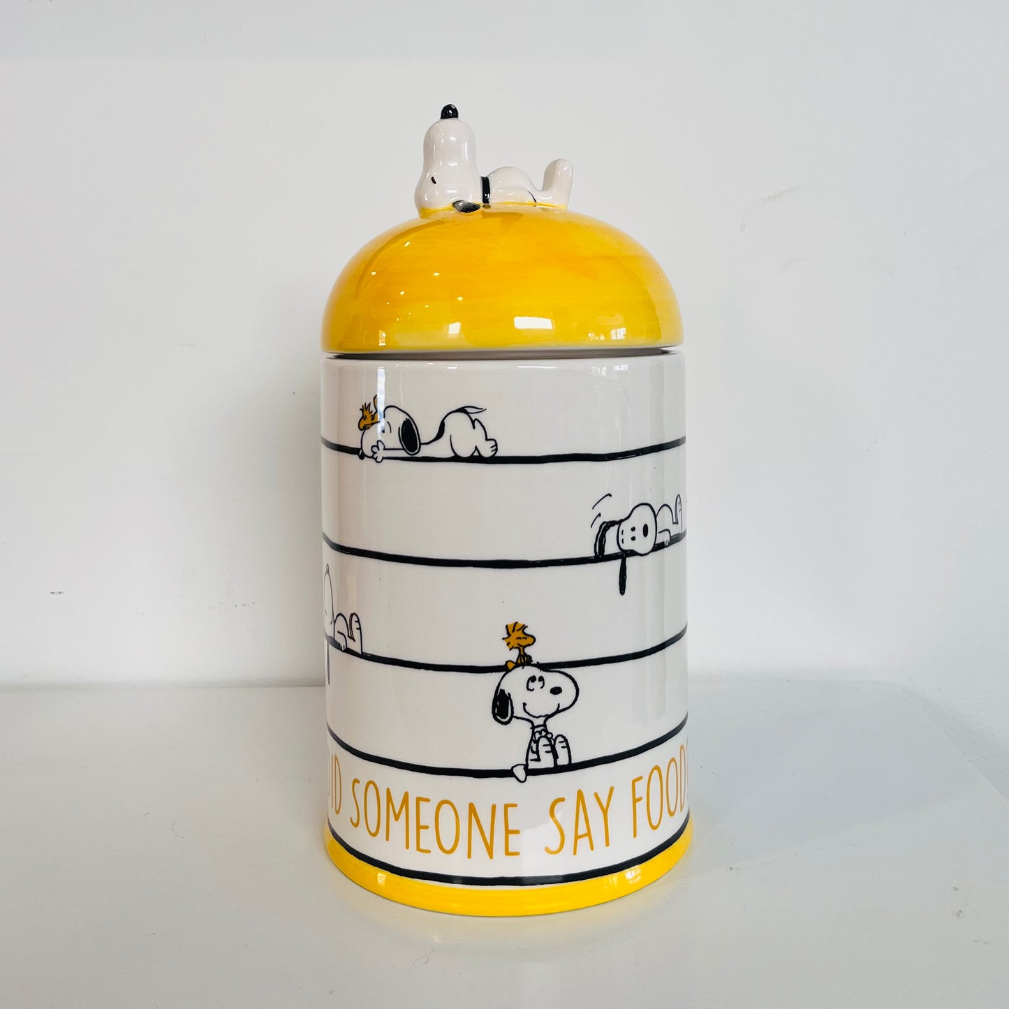 Snoopy “Did Someone Say Food?” Cookie Jar