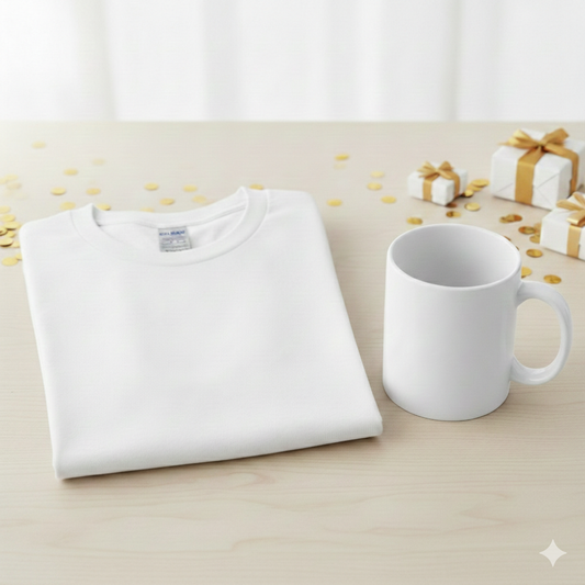 Custom Mug & T-Shirt Gift Pack