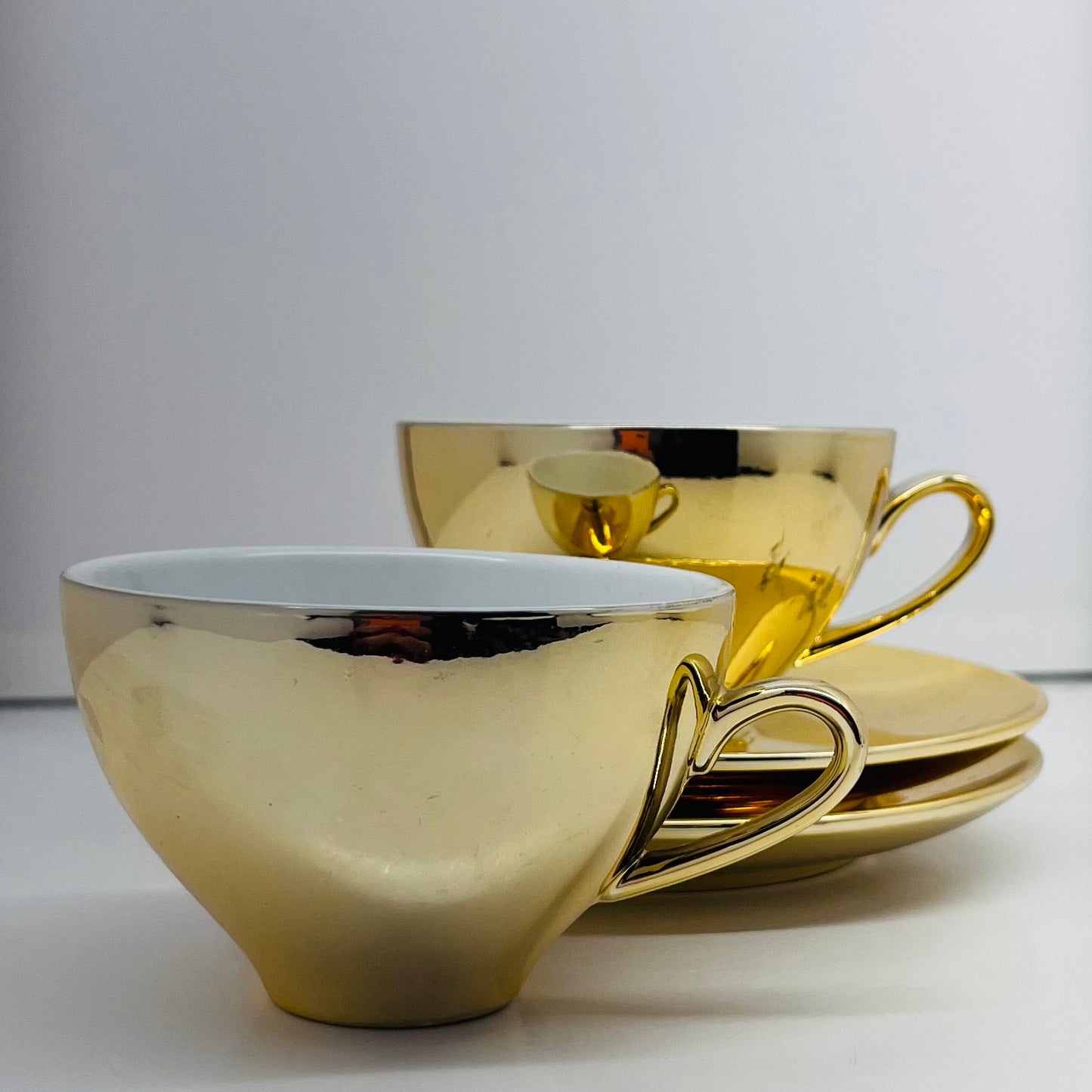 Gold Tea cup set of 2