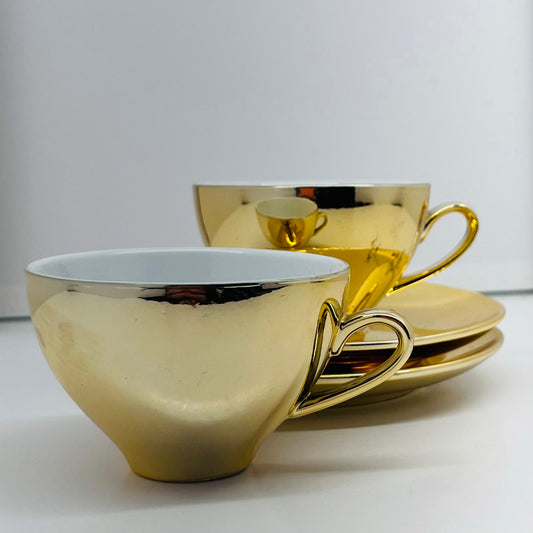 Gold Tea cup set of 2