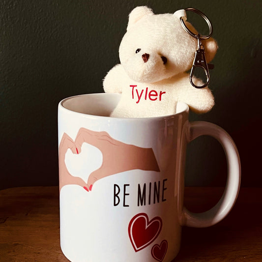 Design Your Own Mug and Teddy Bear Keychain