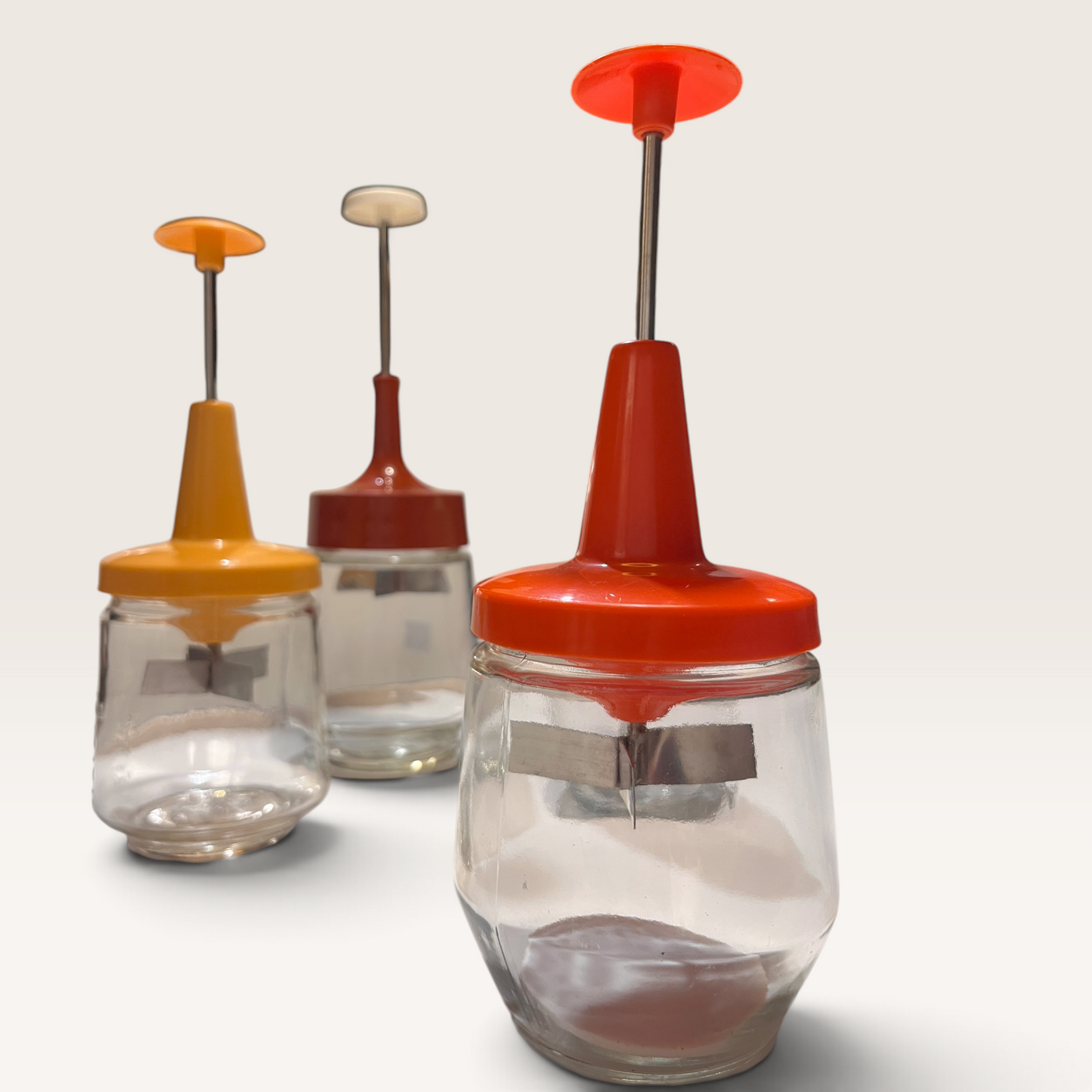 Vintage Push-Down Glass Jar Food Chopper (SlapChop)