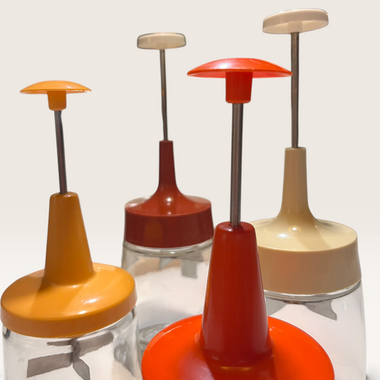 Vintage Push-Down Glass Jar Food Chopper (SlapChop)