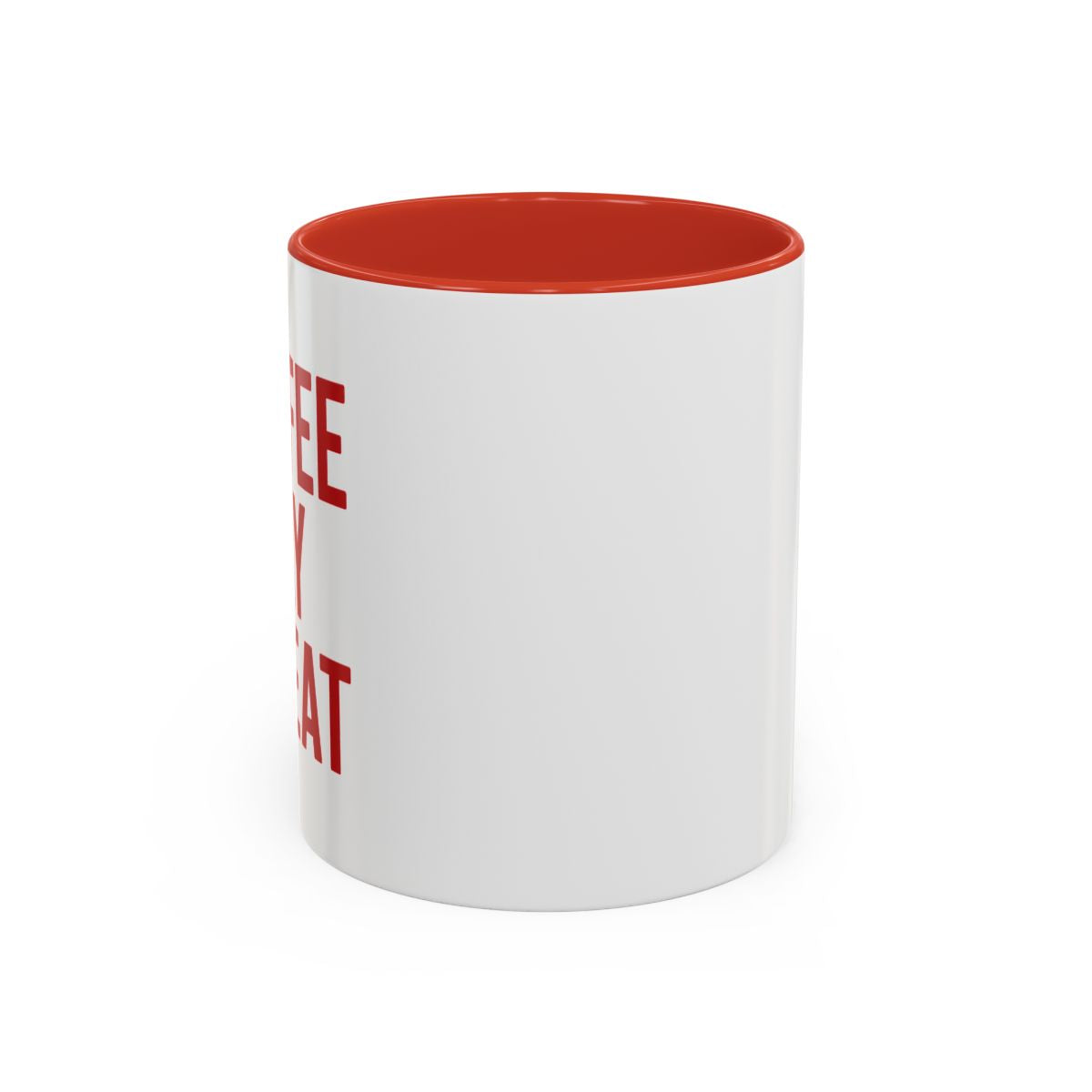 Coffee Gay Repeat mug – back view showing open interior