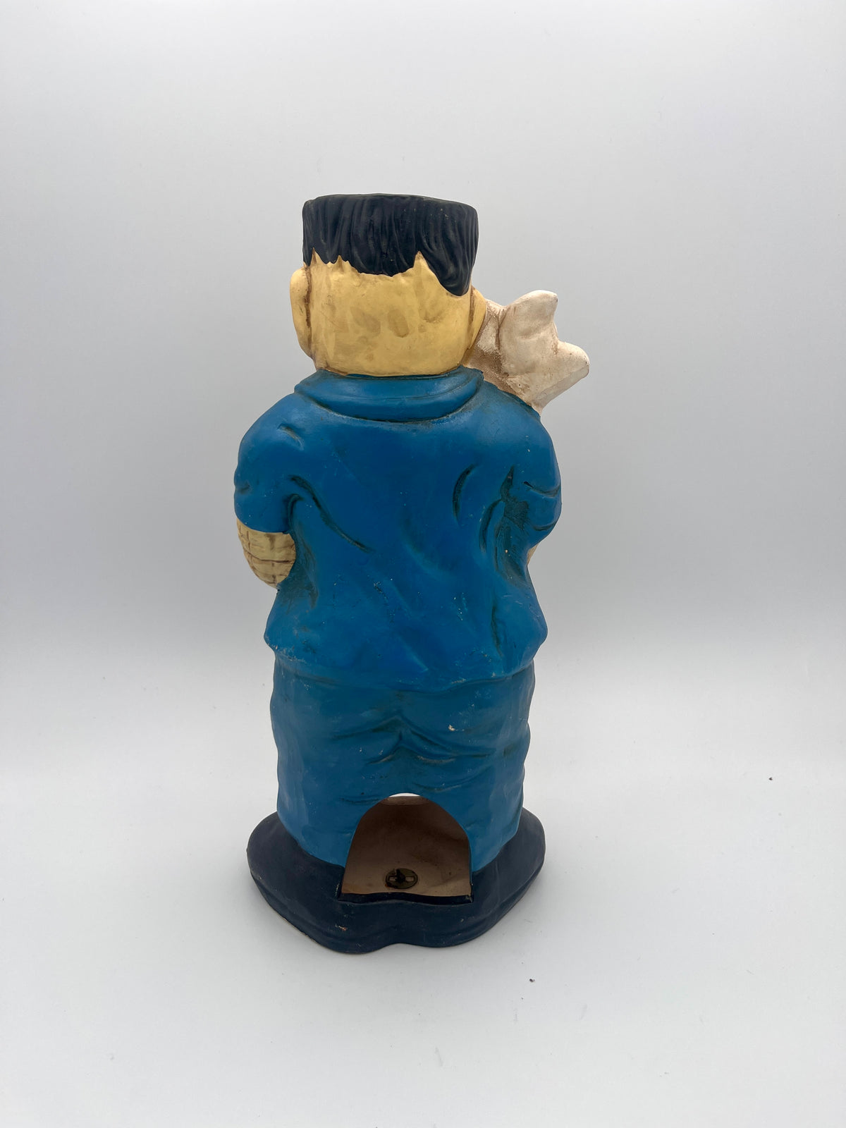 Frankenstein Halloween candle holder side view